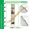 grid wire mesh locker with divider panel